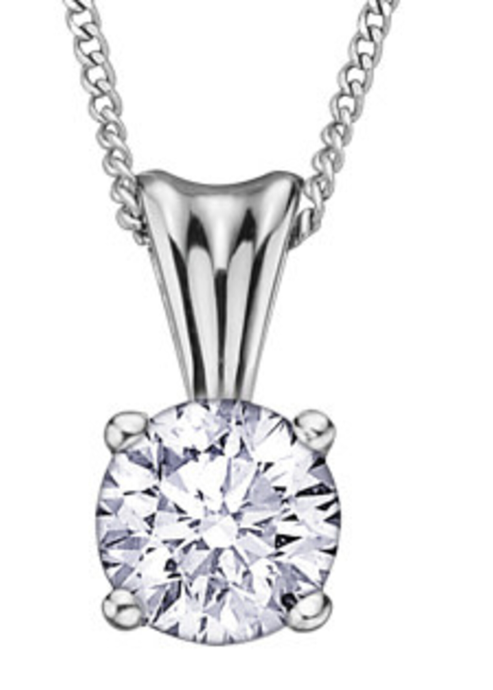 Maple Leaf Diamonds ****.30 Tw 14k WG Diamond Pendant