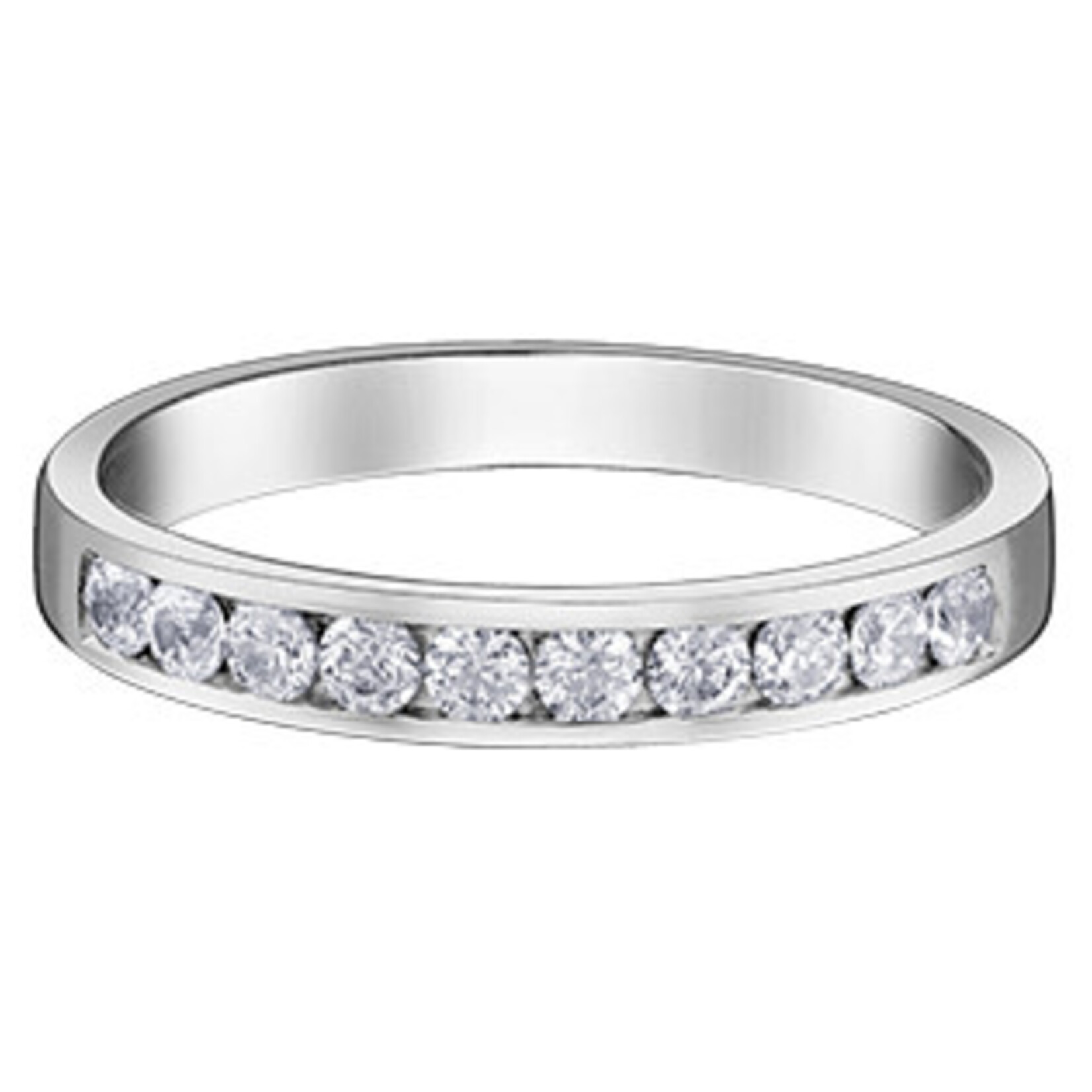 14K WG 10 Diamond  .33CT Anniversary Band