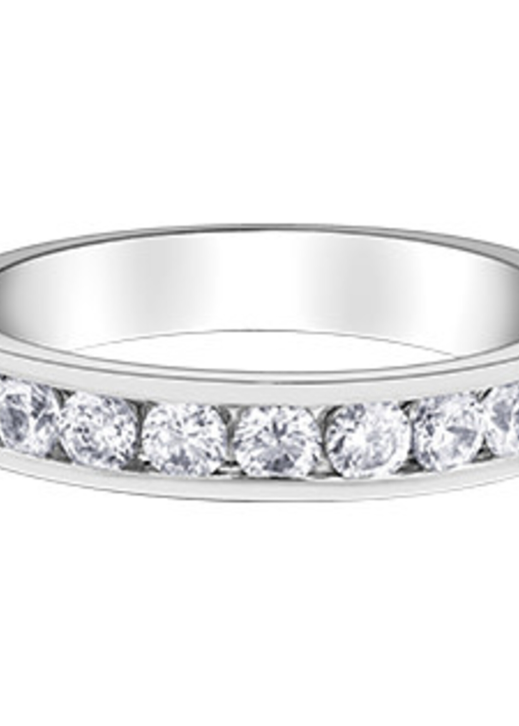 14K WG 10 Diamond FC .75CT Band