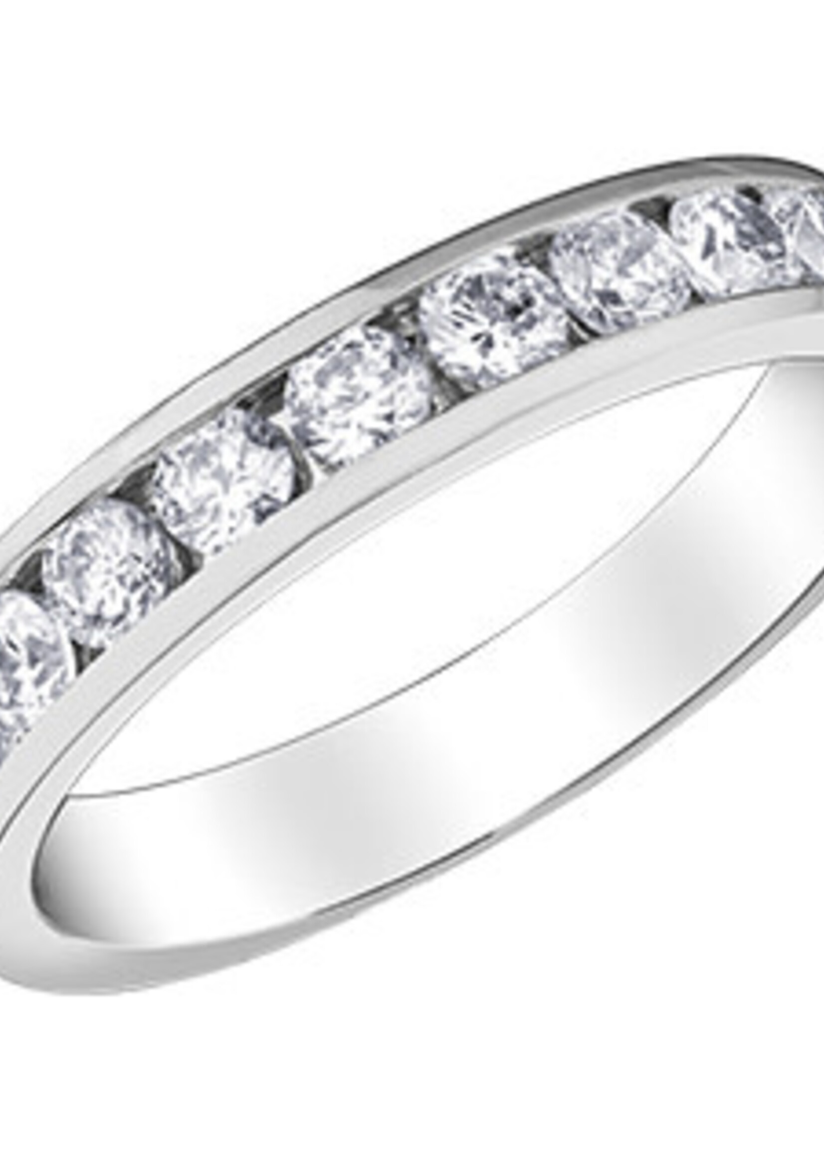 14K WG 10 Diamond FC .75CT Band