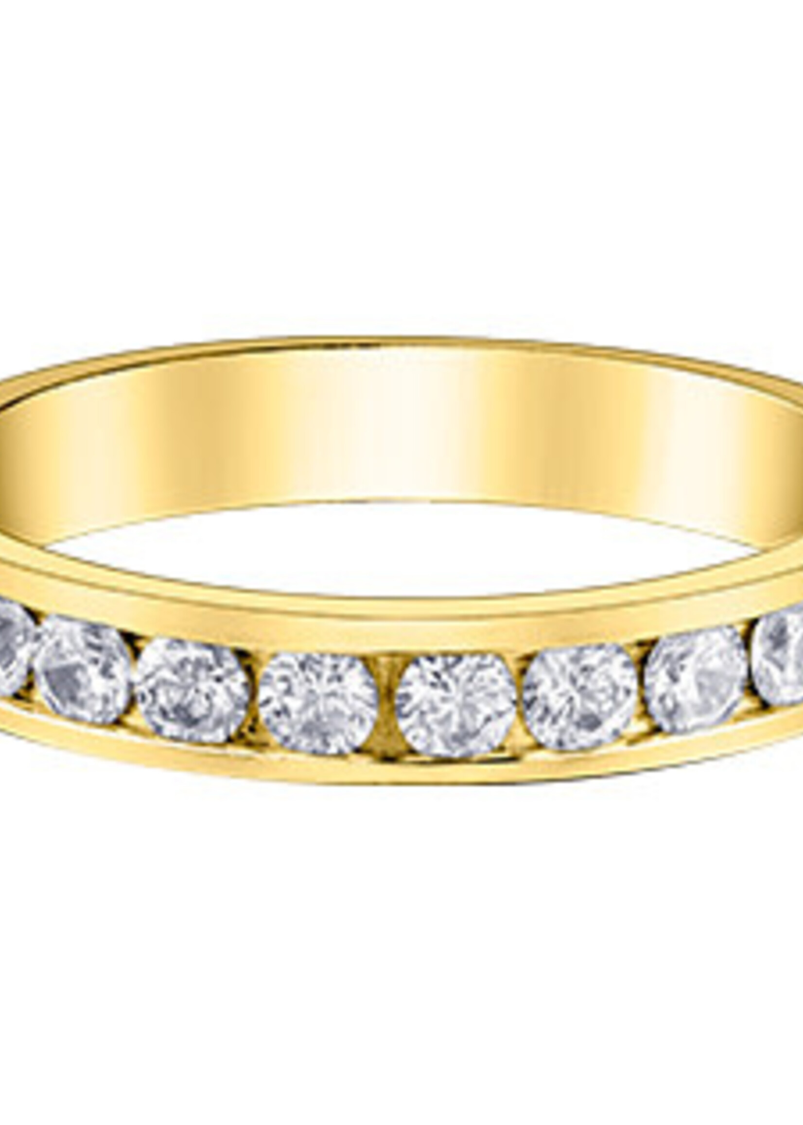 14K YG 10 Diamond FC .25CT Anniversary Band