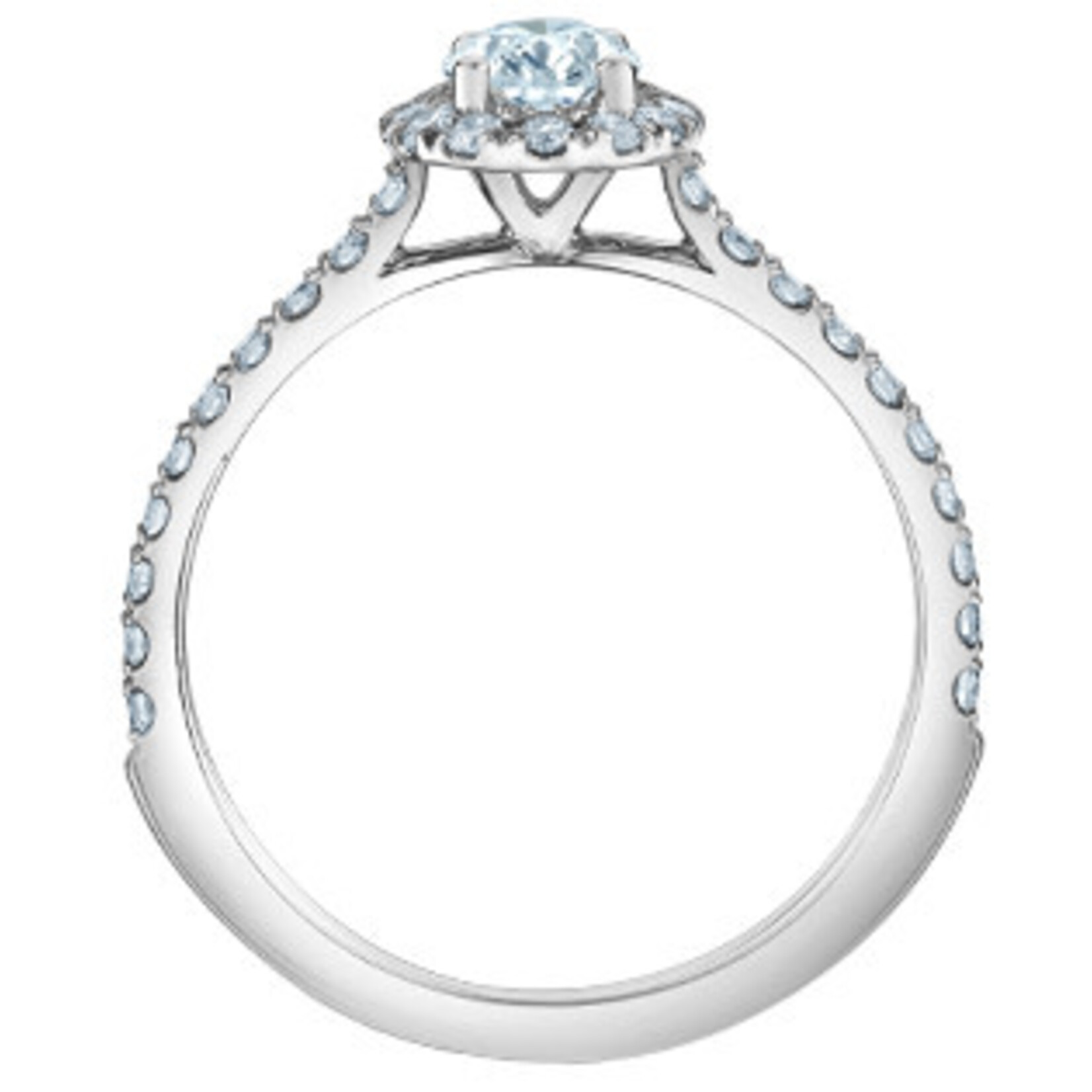 14K WG .56CT 34LGD Oval Diamond Ring