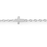 10K WG Cross Baby Bracelet 6.25" to 7"