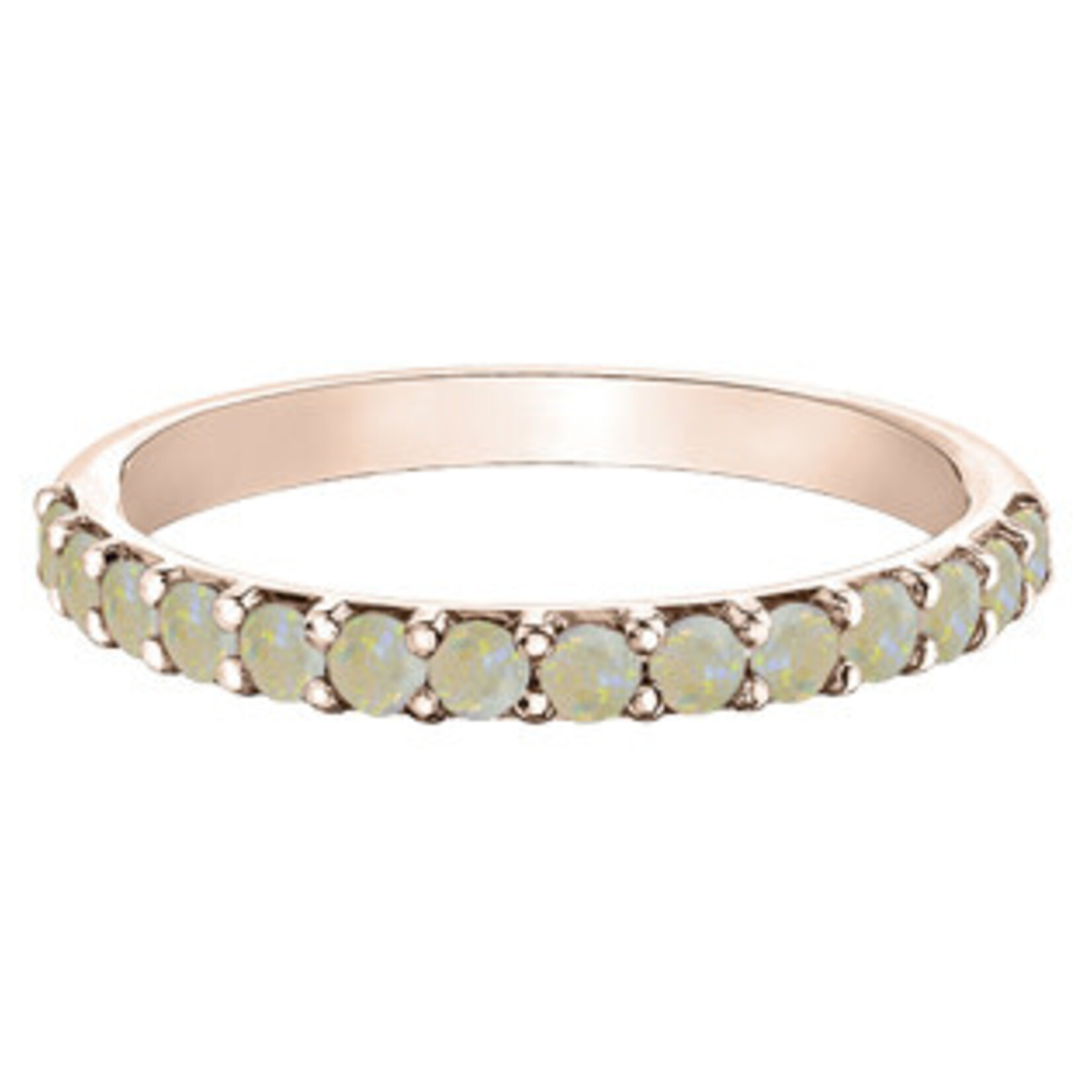 10K RG Opal Stackable Band