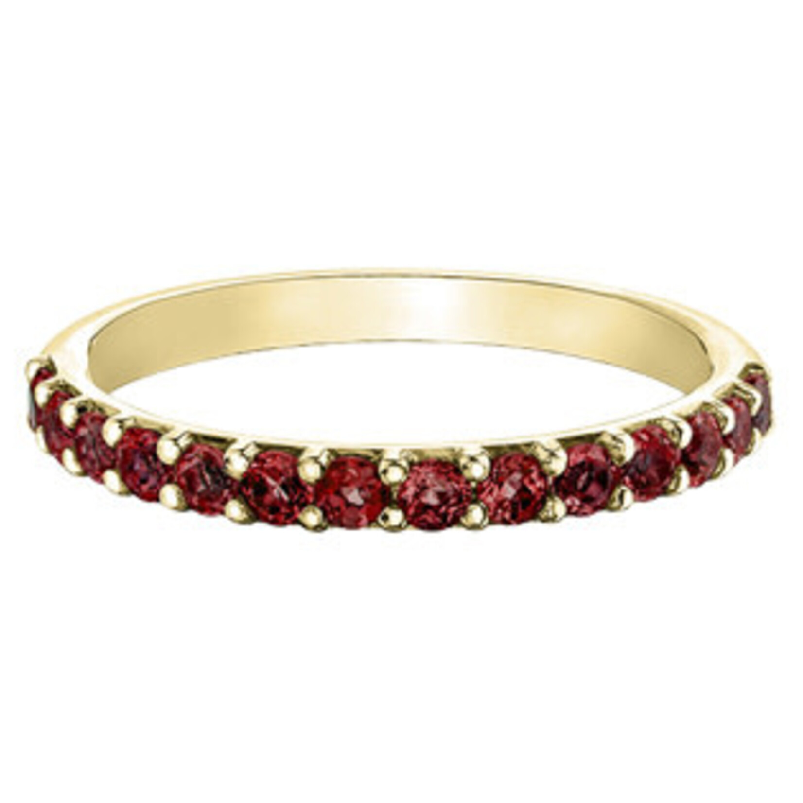 10K YG  14 Garnet Stackable Band