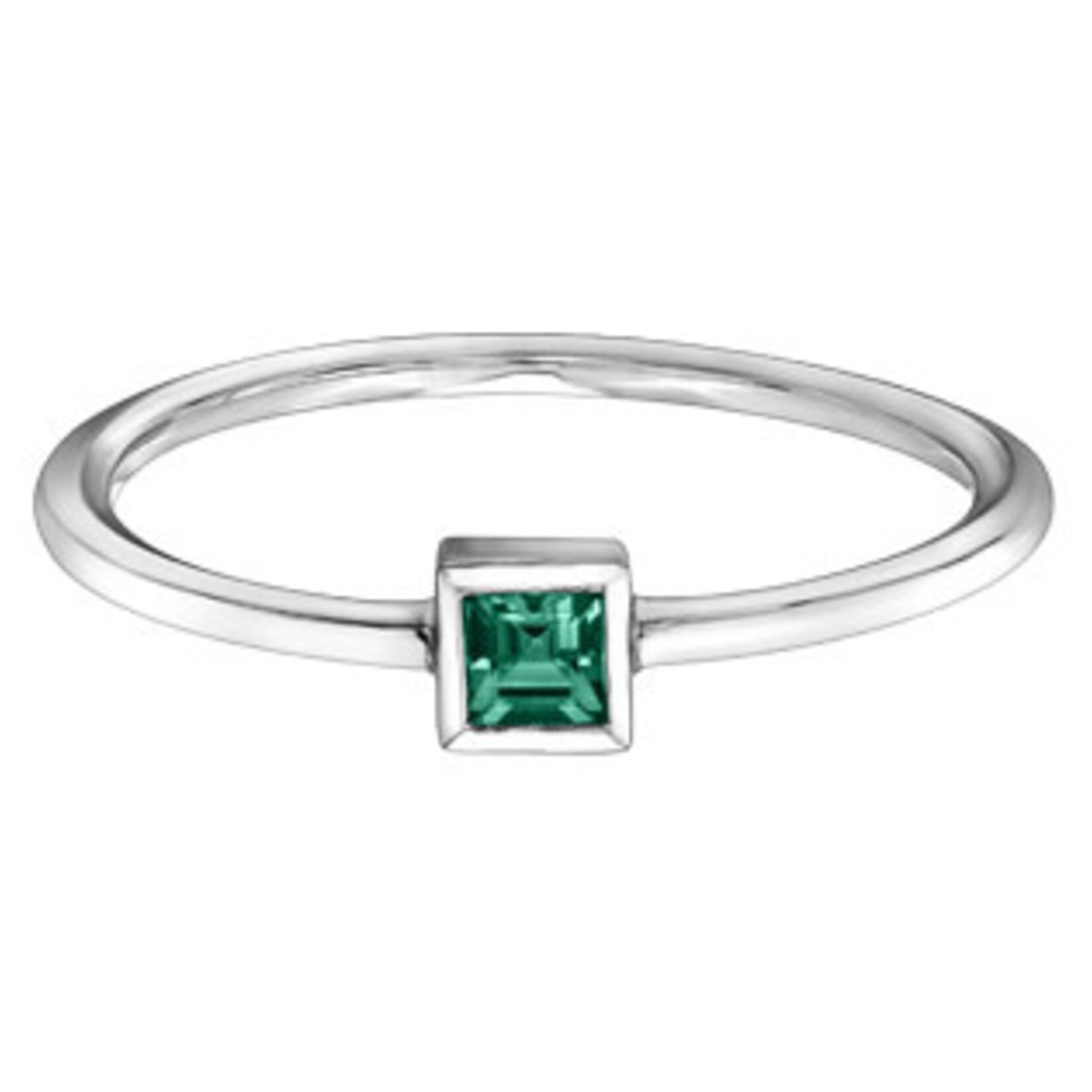 10K WG Emerald Stackable Ring