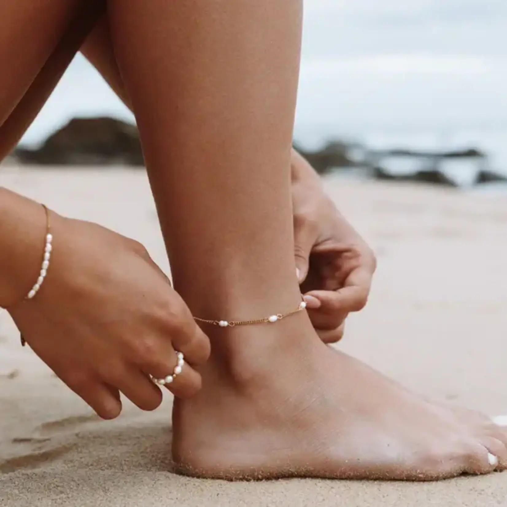 ATOLEA Freshwater Pearls Anklet