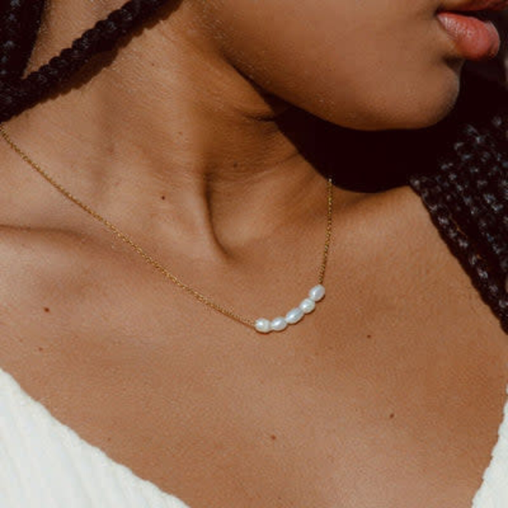 ATOLEA Dainty Freshwater Pearl Necklace