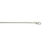 Silver Basic Chain Rope 2.0mm Rhodium Plated 20"