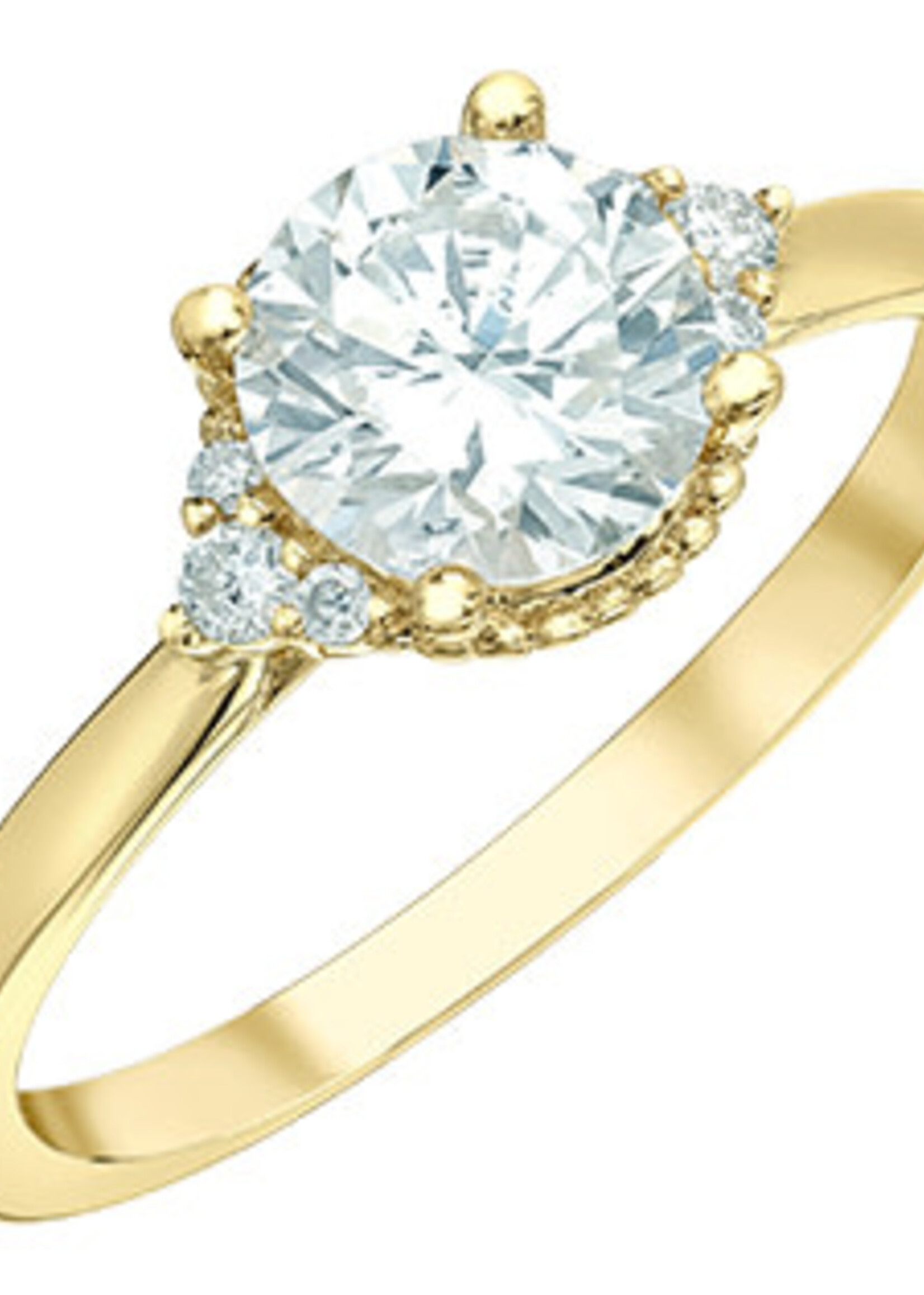 Diamond Evolution 14K YG 1 RD#LGD015623 Round 1.09CT Diamond Ring