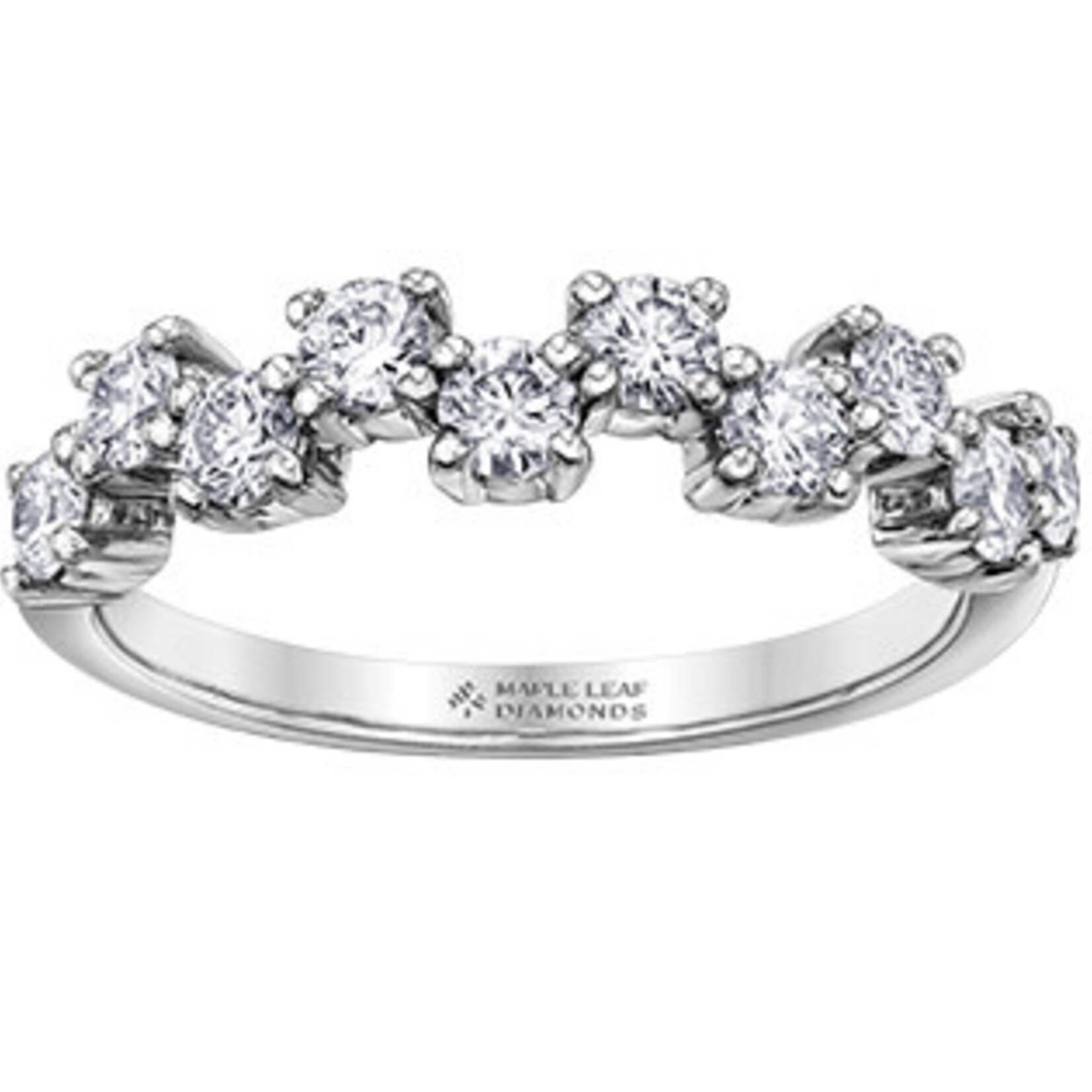 Maple Leaf Diamonds 18KPD WG 10 Diamond Ring