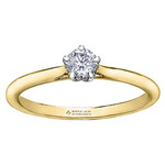 Maple Leaf Diamonds 18K/18KPD YG/WG 1CD#MLR544517 One-Fifty .18CT Diamond Ring