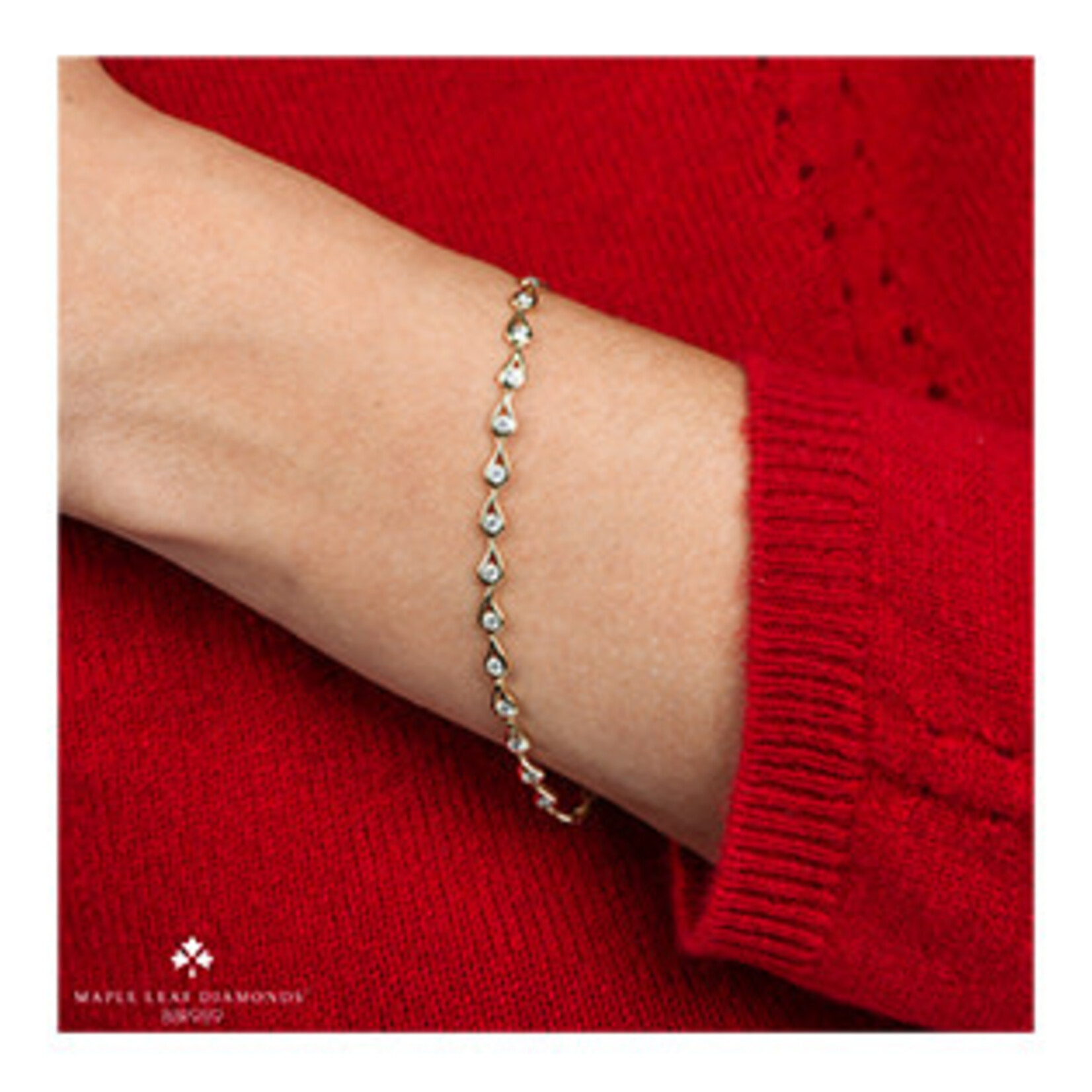 Maple Leaf Diamonds 14K YG 28 Diamond Bracelet