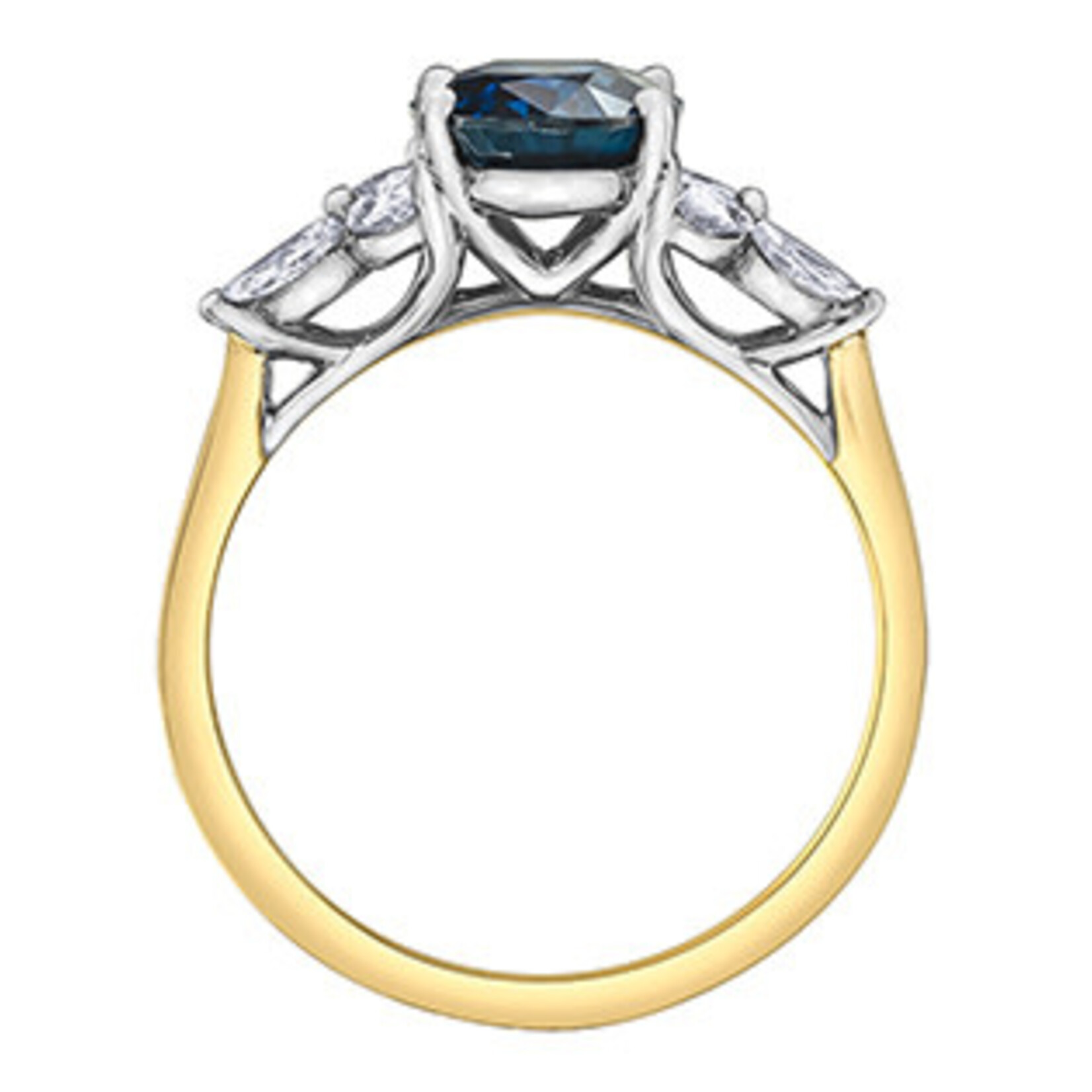 ****18K/18KPD YG/WG Sapphire 9x7mm Ring