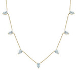 14K YG 7LGD Pear Shape Diamond Necklace