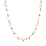Bronzallure BRONZALLURE Polished Elongated w/Cultured Pearl Necklace