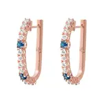 BRONZALLURE Elongated Earring With Alternating