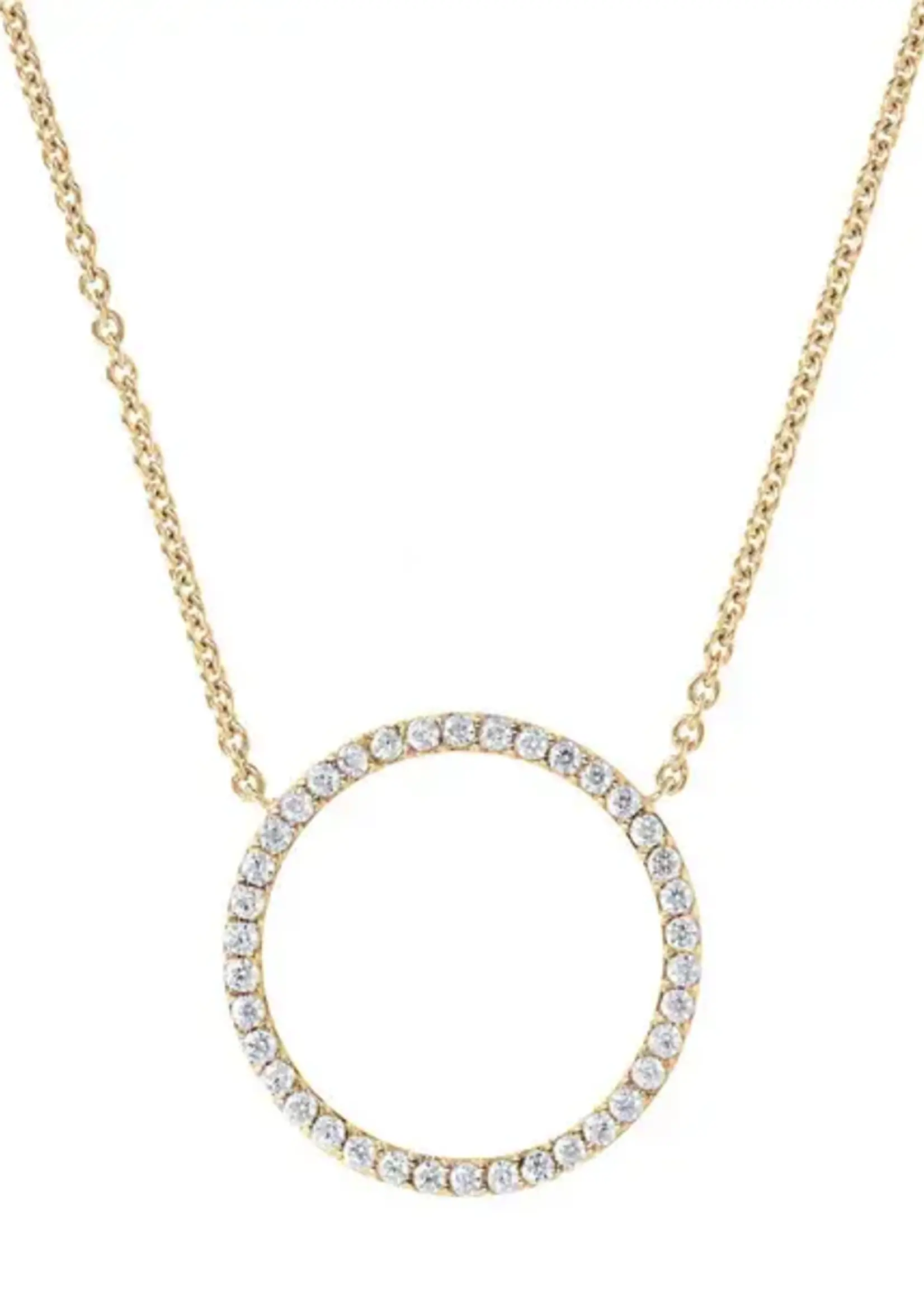 BRONZALLURE Symmetrical Open Circle Necklace