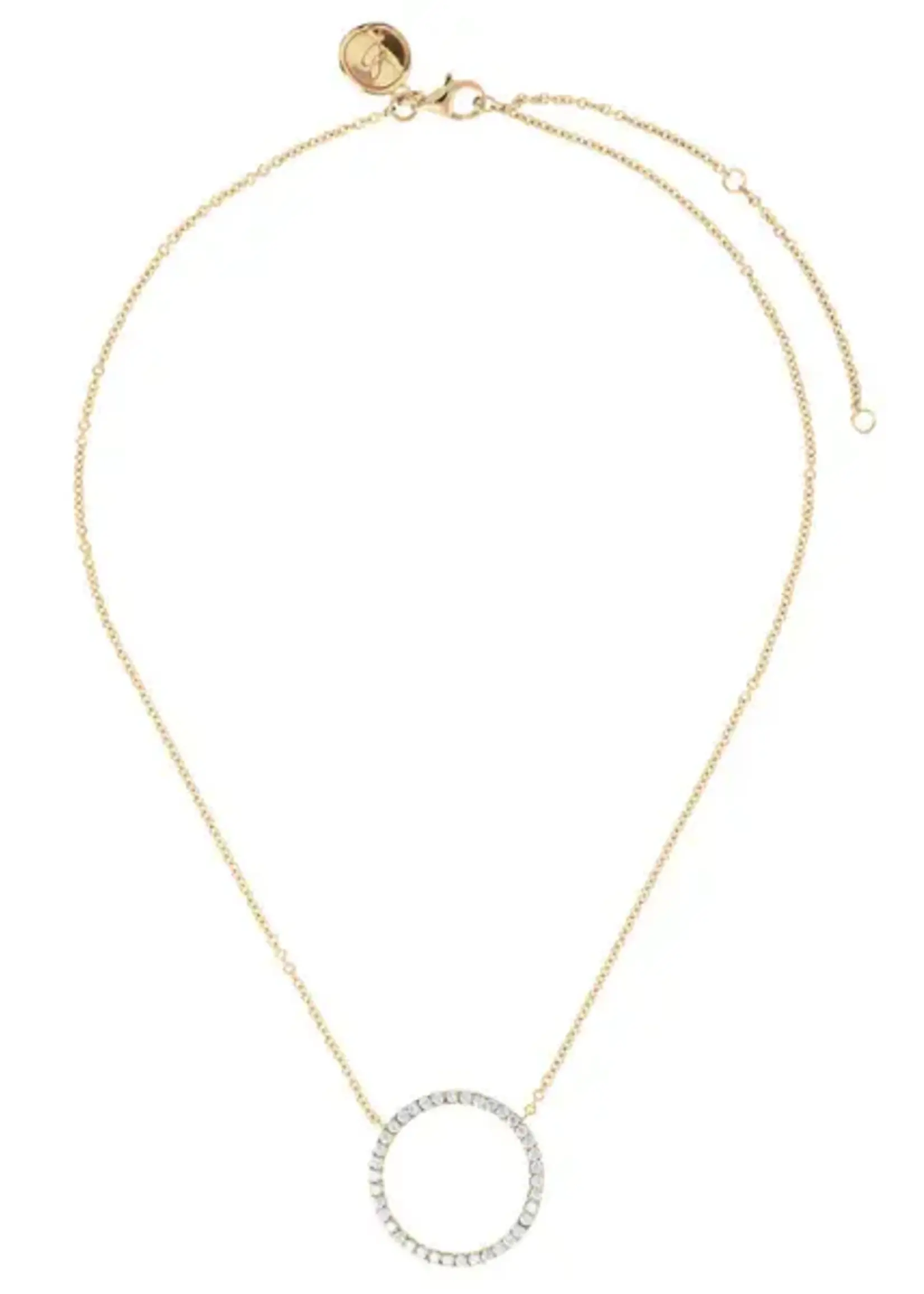 BRONZALLURE Symmetrical Open Circle Necklace