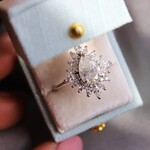 Emi Conner Jewelry Lana-Pear 14K WG 1.5ctw Moissanite w/ LGD Ring