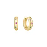 Emi Conner Jewelry Stella- Colourful Star SS YGP w/CZ Earrings