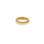 Sterling Silver Gold Vermeil Twisted Chunky Band Ring