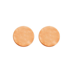 Sterling Silver Plain Circle Studs Rose Gold