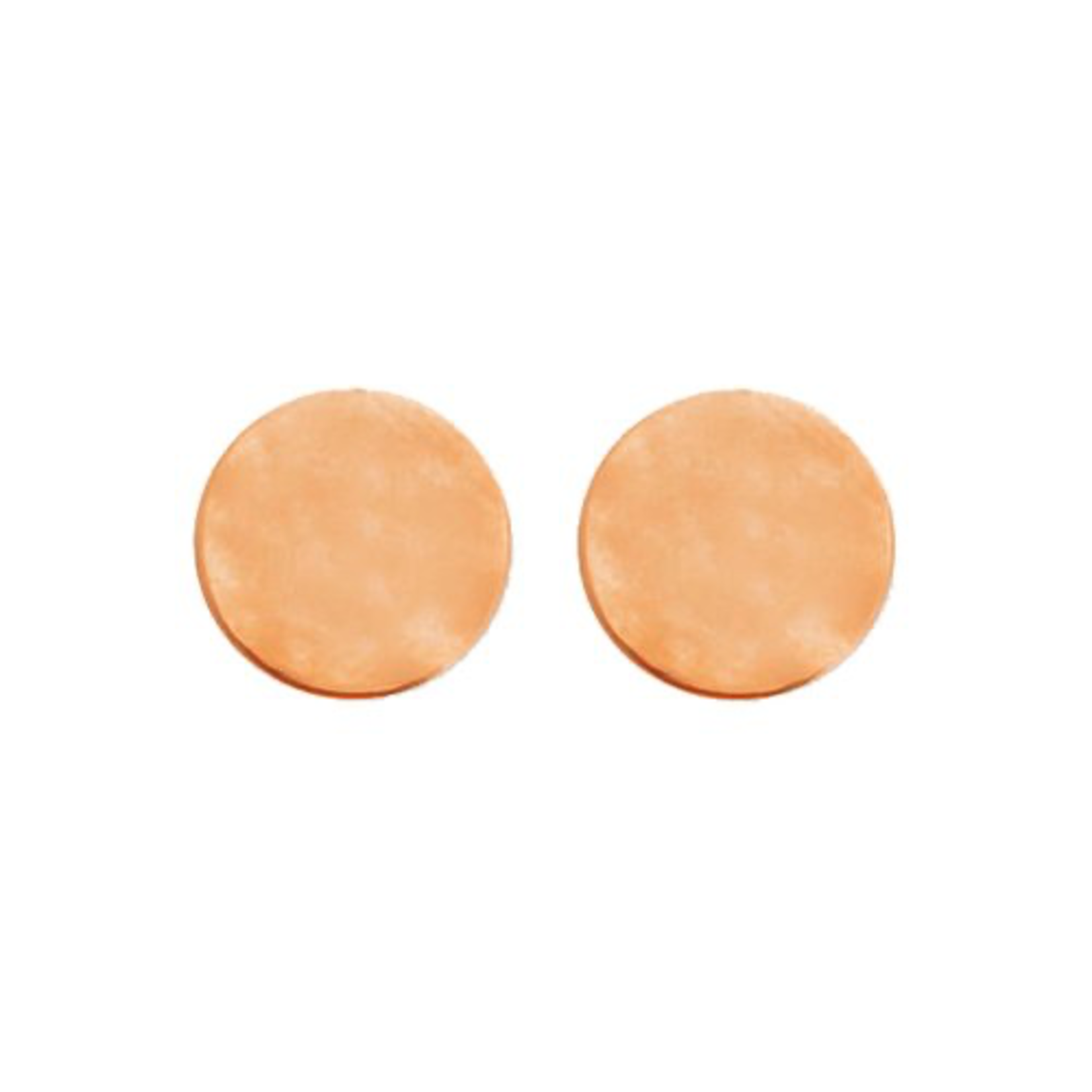 Sterling Silver Plain Circle Studs Rose Gold