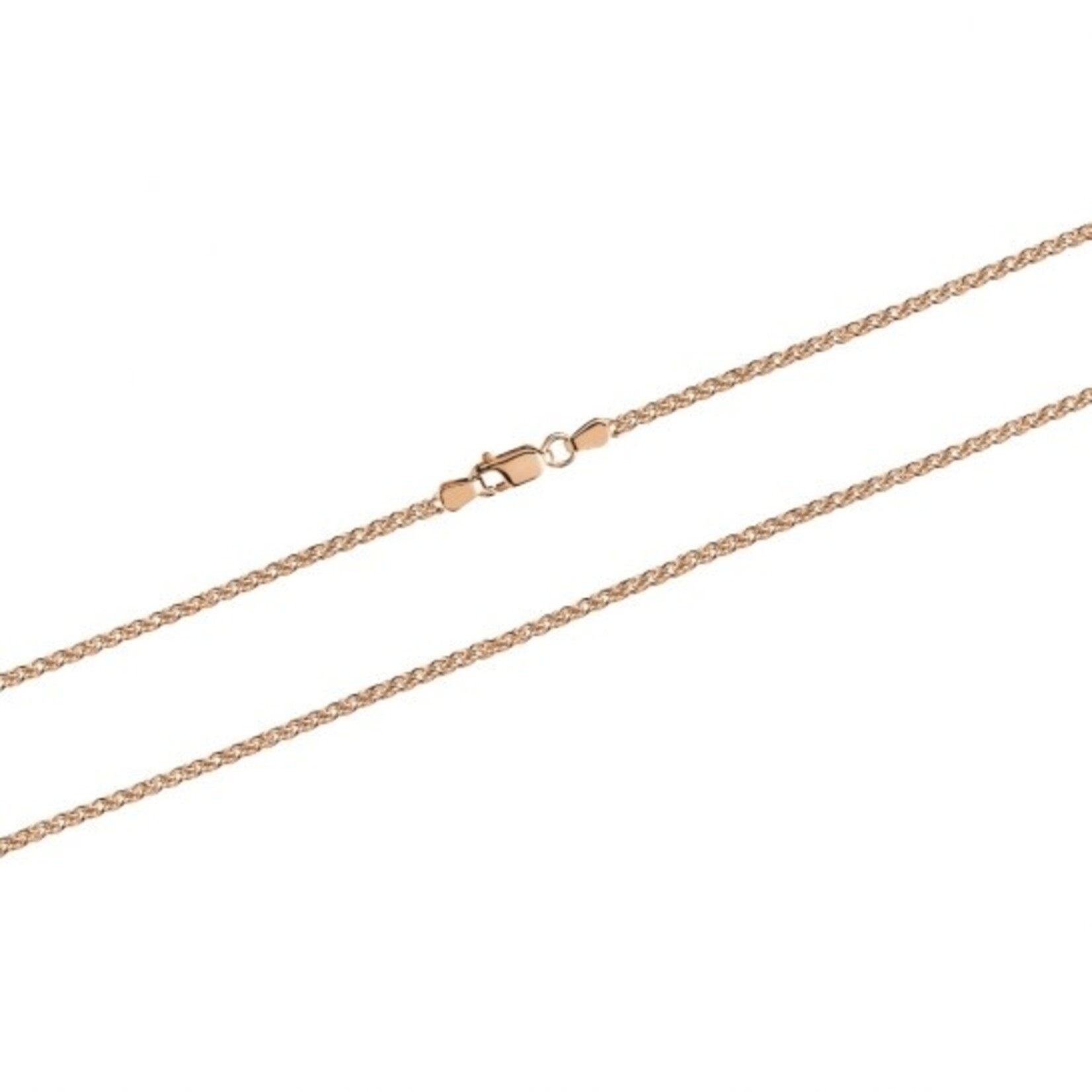 10K Rose Gold Wheat Chain Italy 18"