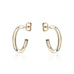 10KY Small Round Hoops With Stud