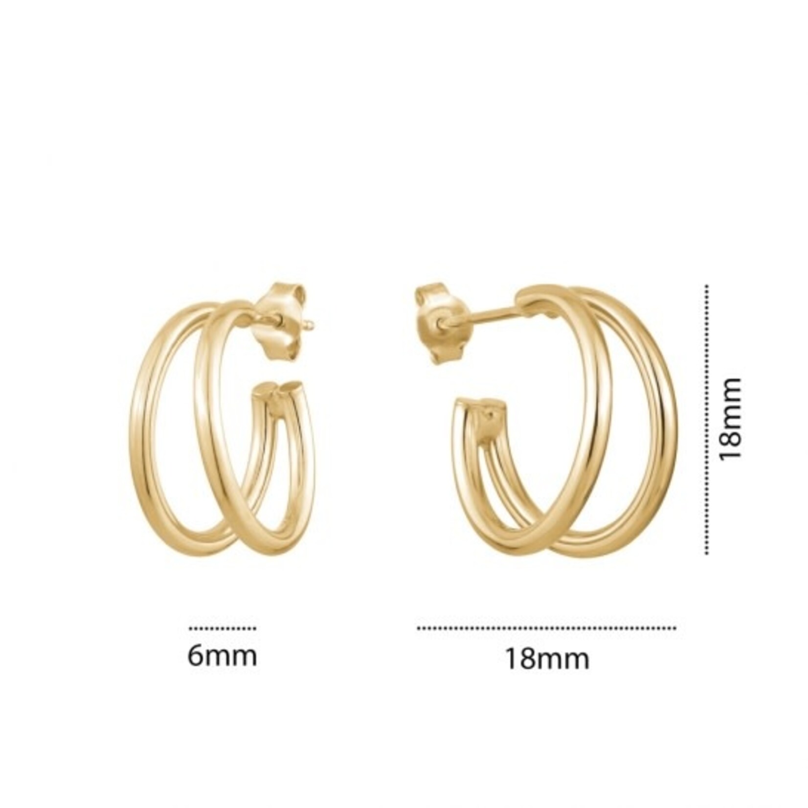 SS YGP Double Hoop Earrings