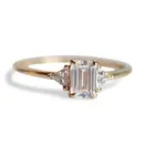 Emi Conner Jewelry Alexis Emerald 14KY 0.60ctw LGD w/ Natural Diamond Ring