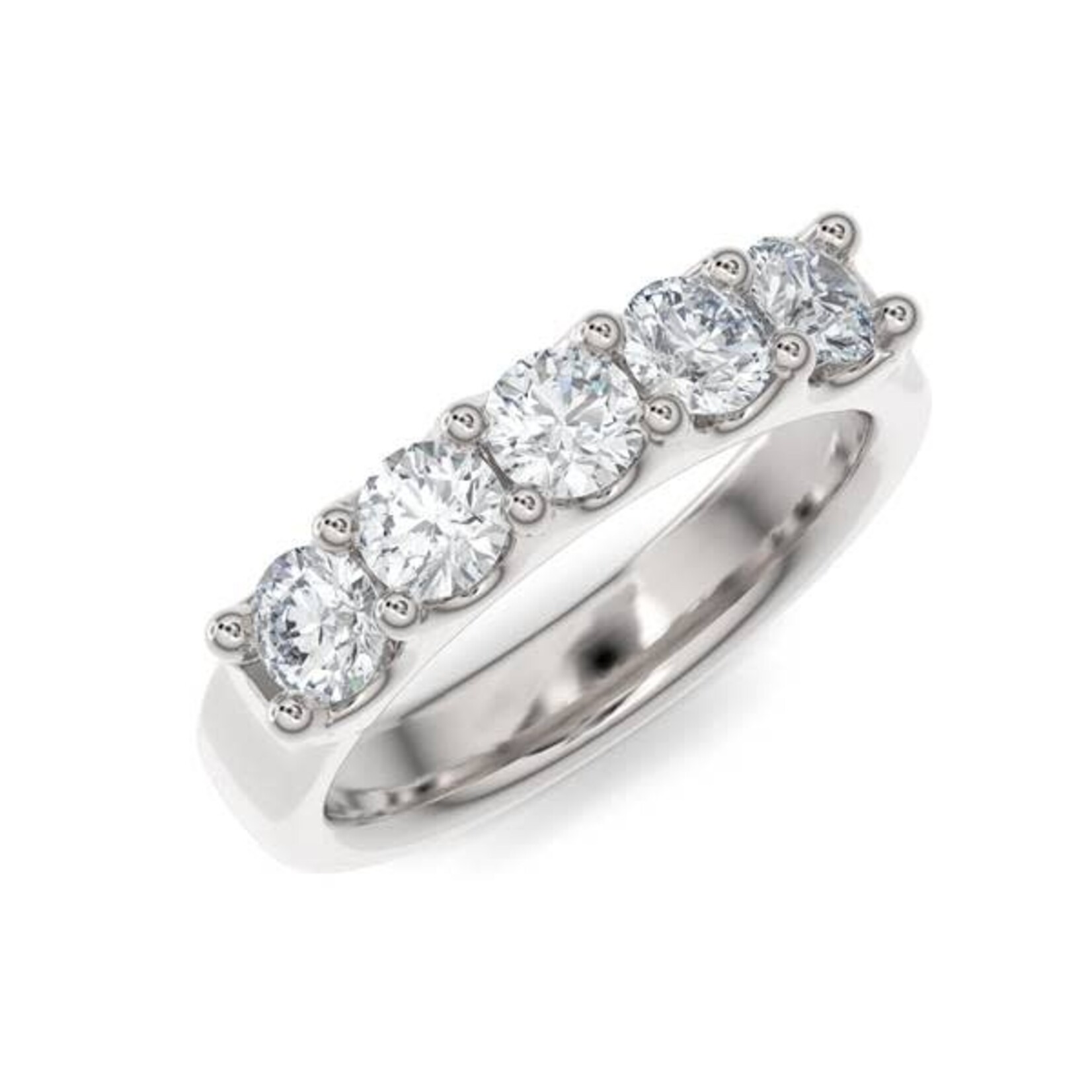 1.25ctw Scallop Setting Diamond Anniversary Band