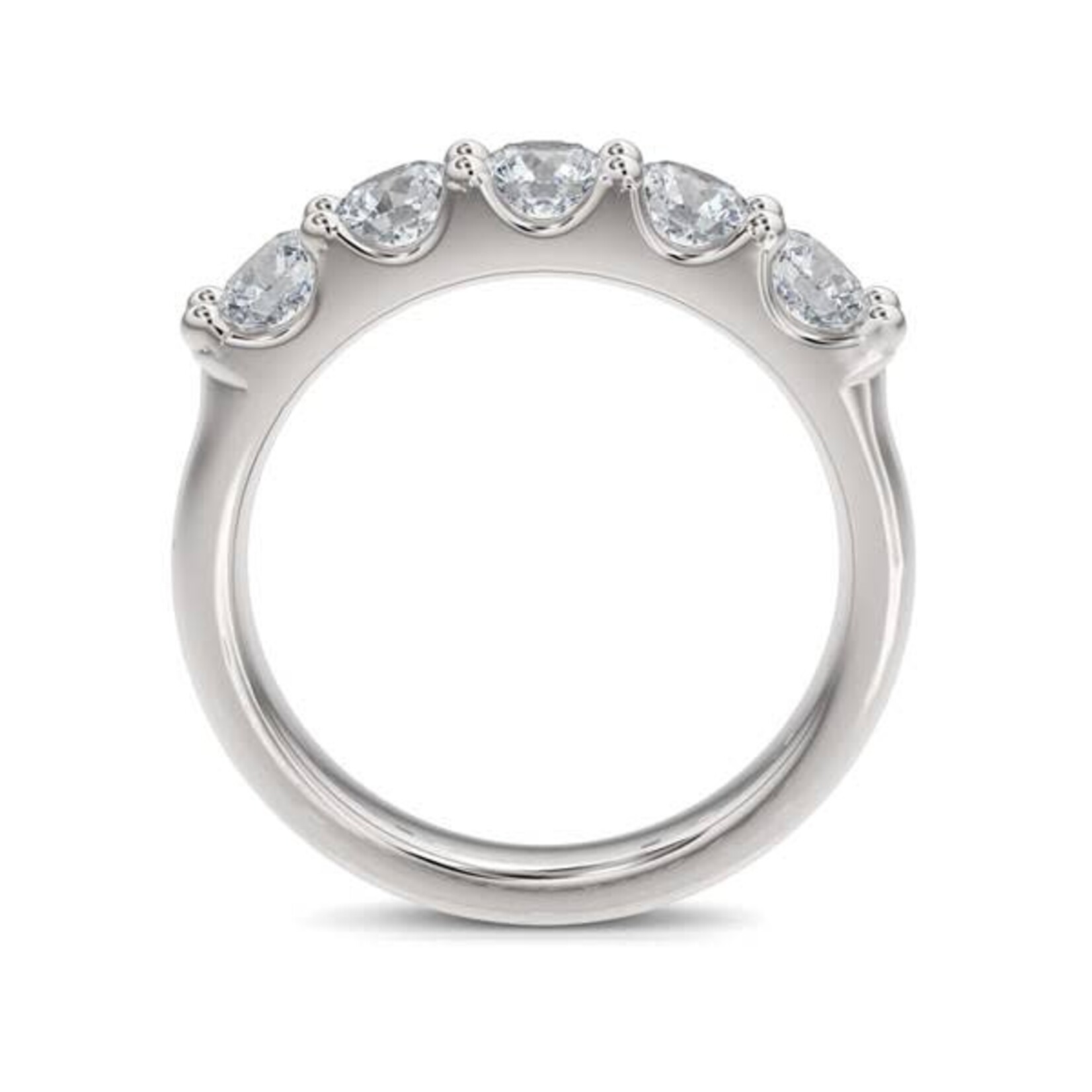 1.25ctw Scallop Setting Diamond Anniversary Band