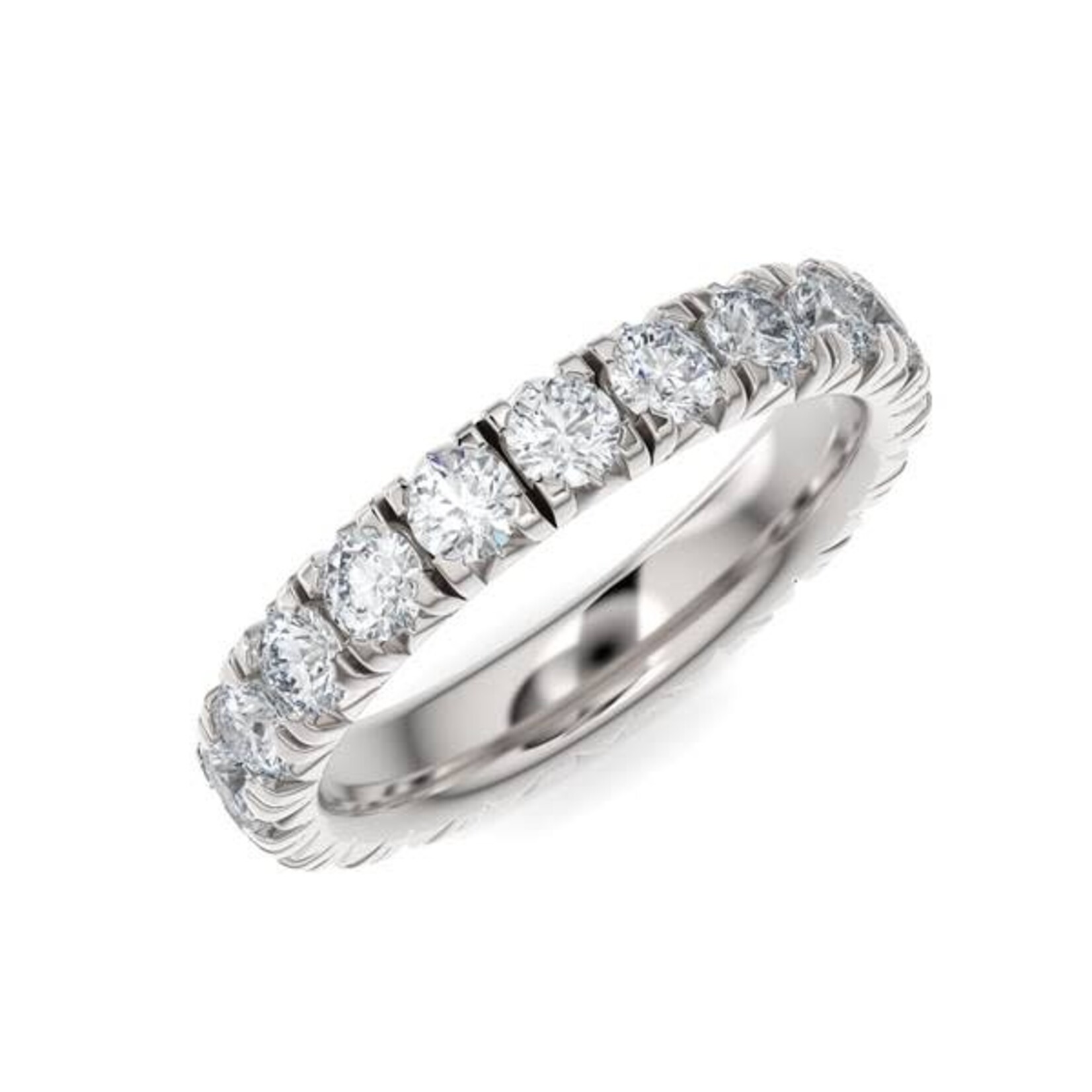 2.10ctw French Paved Setting Diamond Eternity Band