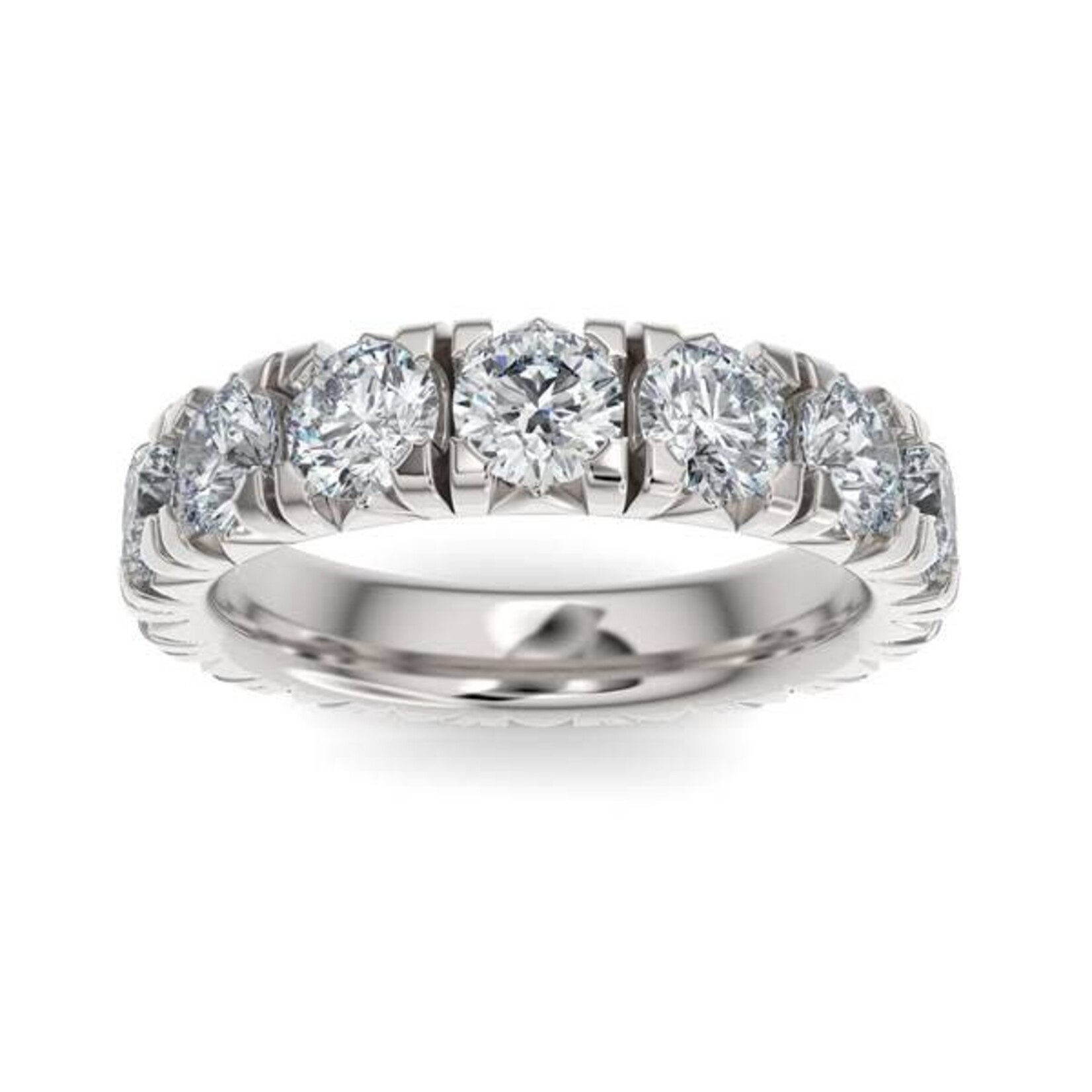 3.60ctw French Pave Setting Diamond Eternity Band