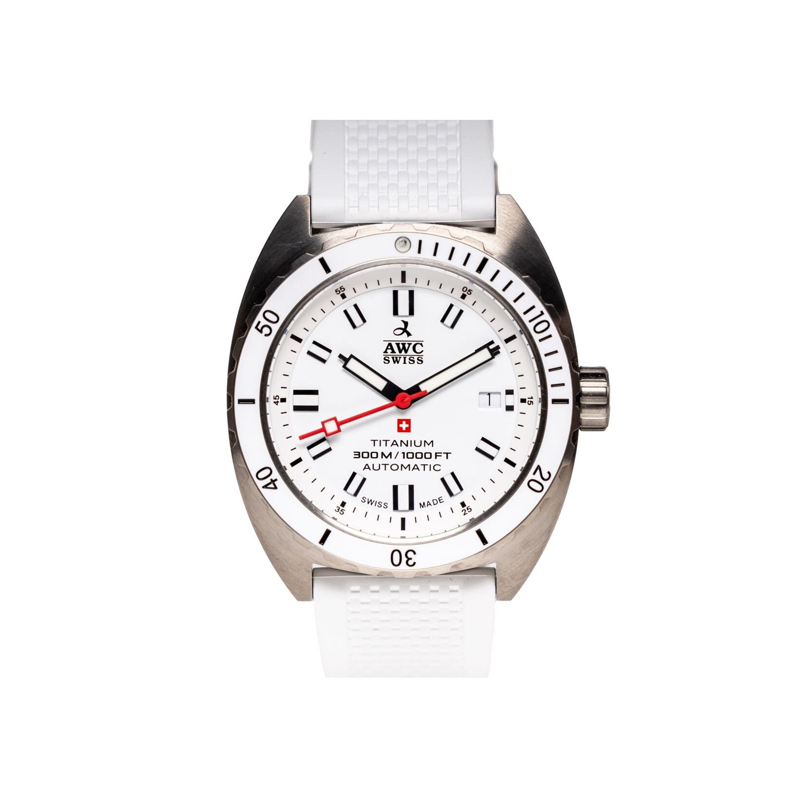 AWC AWC Deep Sea Titanium - 300 Automatic 3 Hand Watch White