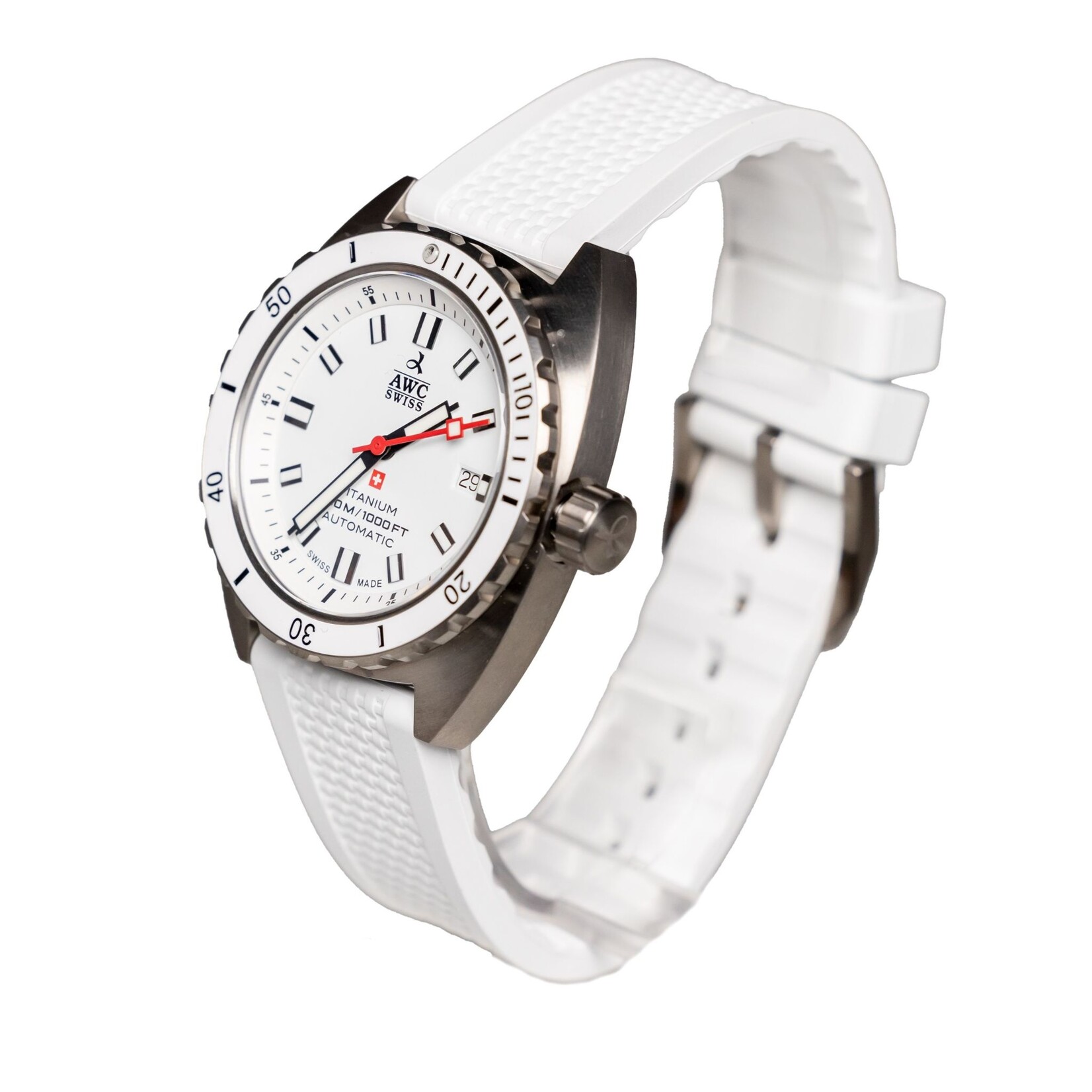 AWC AWC Deep Sea Titanium - 300 Automatic 3 Hand Watch White