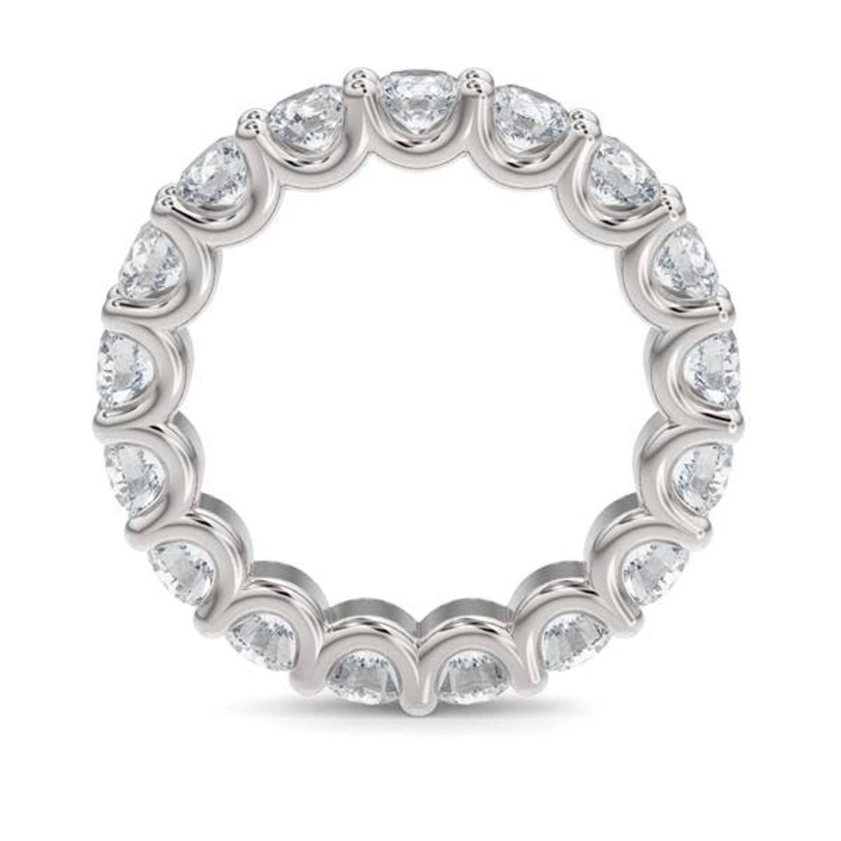 3.40ctw U-Shape Setting Diamond Eternity Band