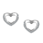 Legend LEGEND SS CZ Heart Stud Earrings