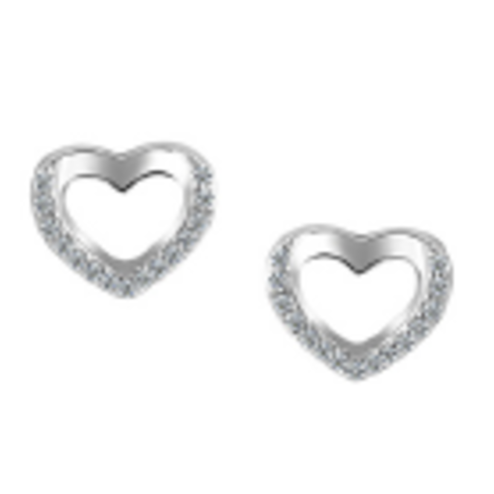 Legend LEGEND SS CZ Heart Stud Earrings