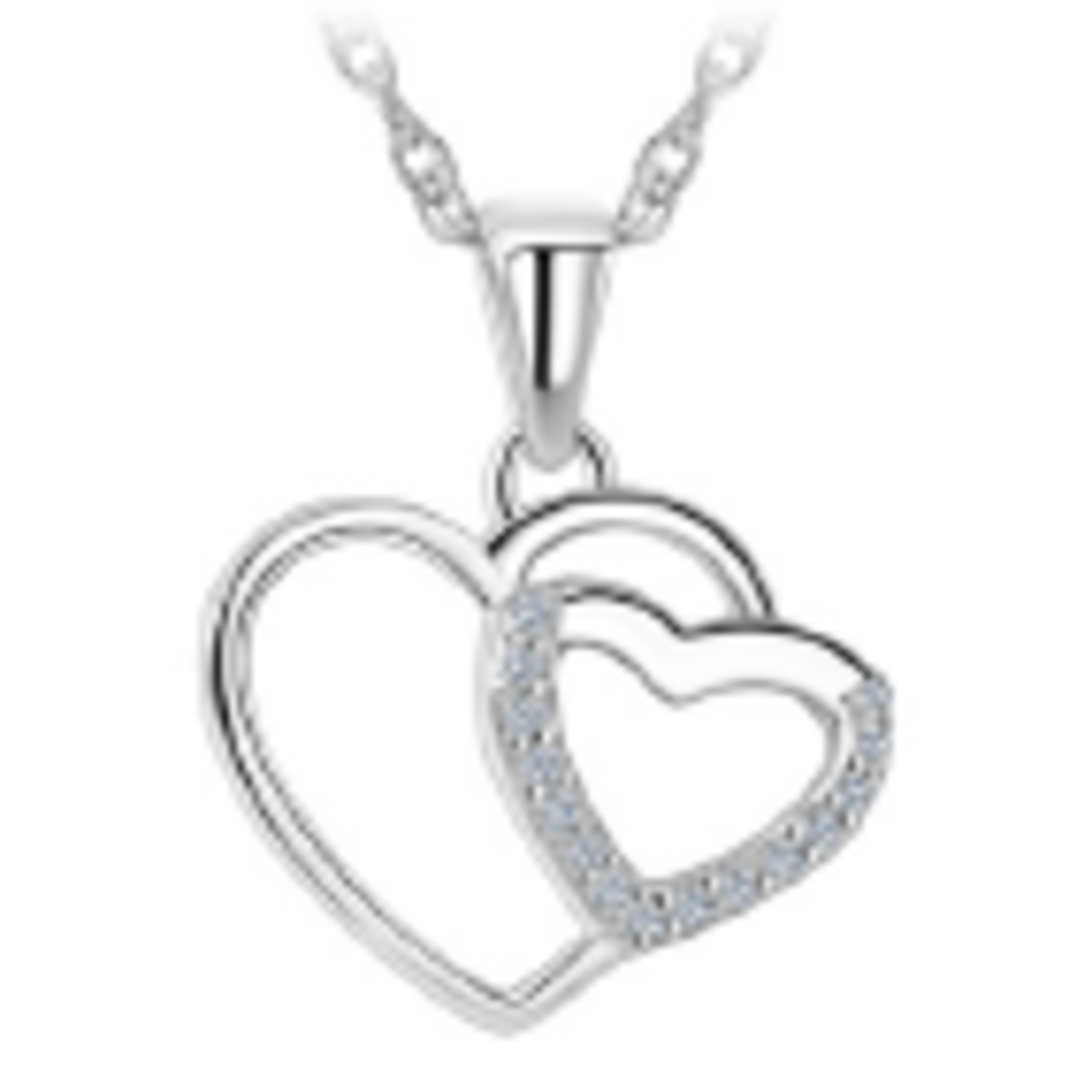 Legend LEGEND SS Side By Side Hearts Pendant