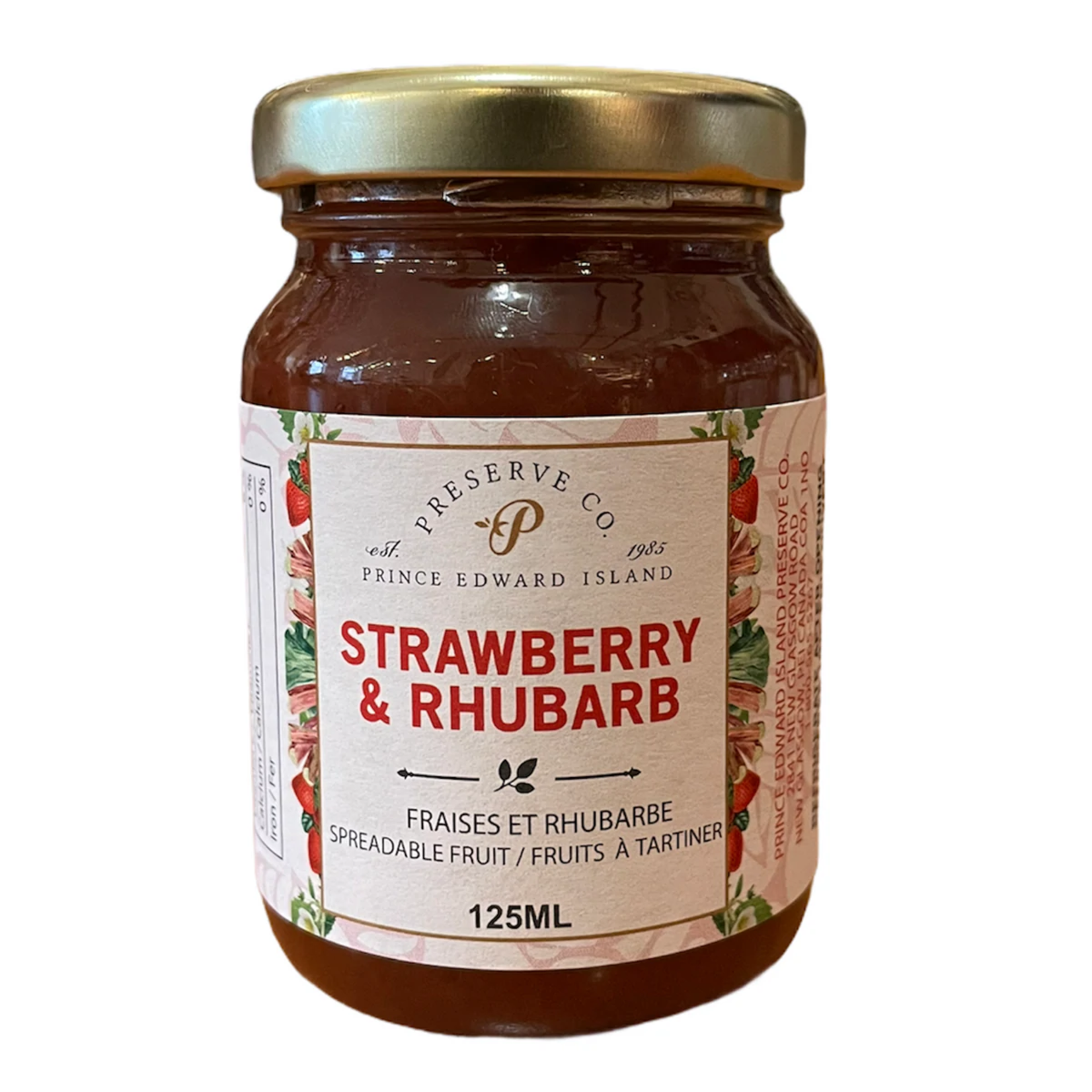 PEI Preserve Co 125ml PEI Preserve Strawberry & Rhubarb