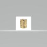 Silver Tree Molded Glass Votive Holder Free Form Raised Bands With Silver & Gold Foil Finish 6"