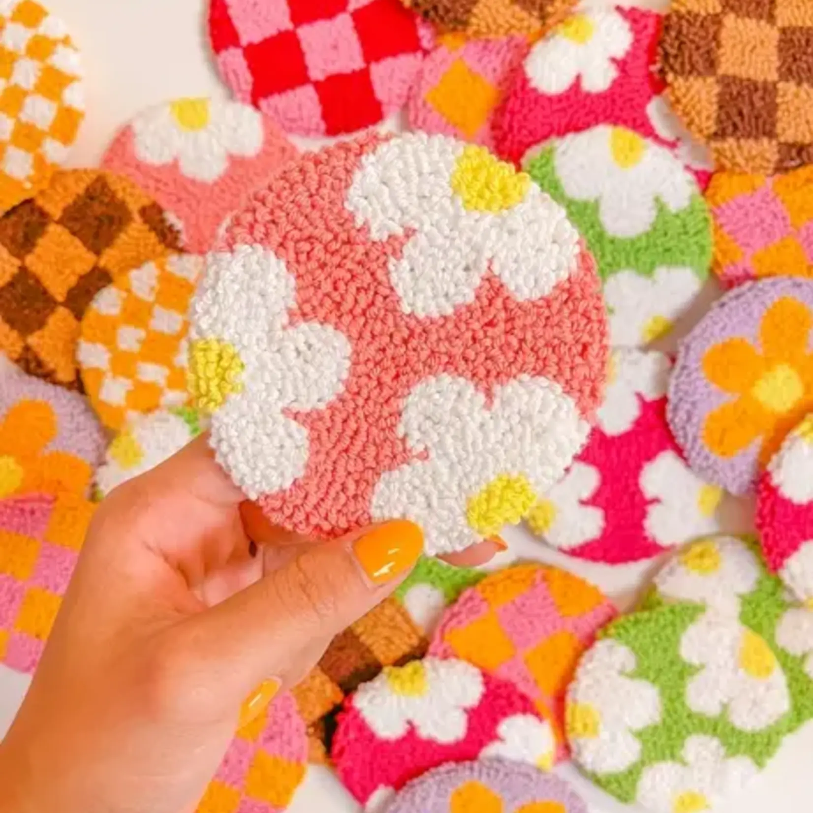 Blushed Designs Co. Daisy Cluster Mug Rug Peach