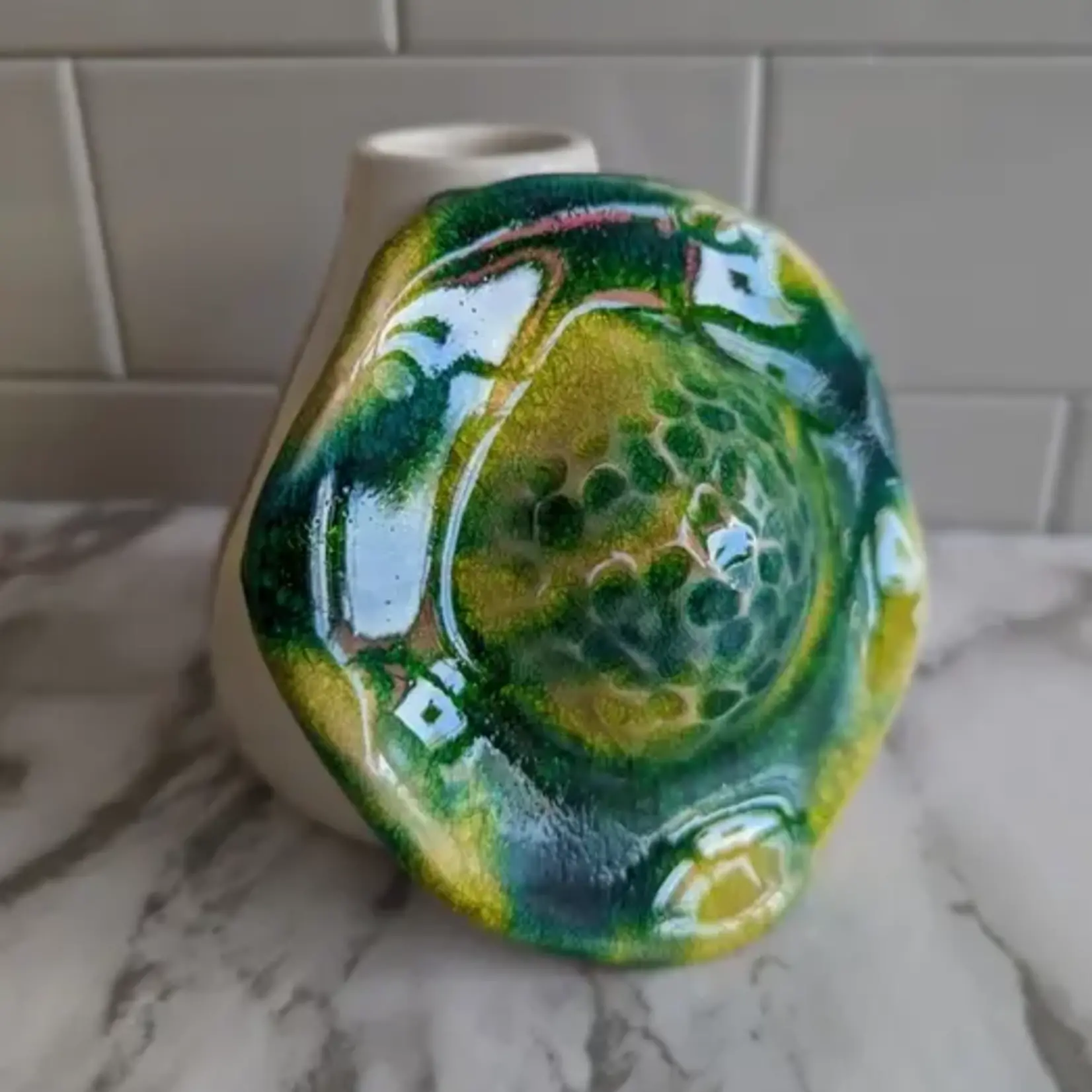 Amaranth Stoneware Shroom of Doom - Green Fruit Fly Trap
