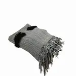 Forpost Trade Inc Cotton Woven Tufted Throw With Fringes