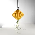 Rosebud Homegoods Jellyfish Air Planter 3D Printed Pot - Upside Down Planter 4" Gold