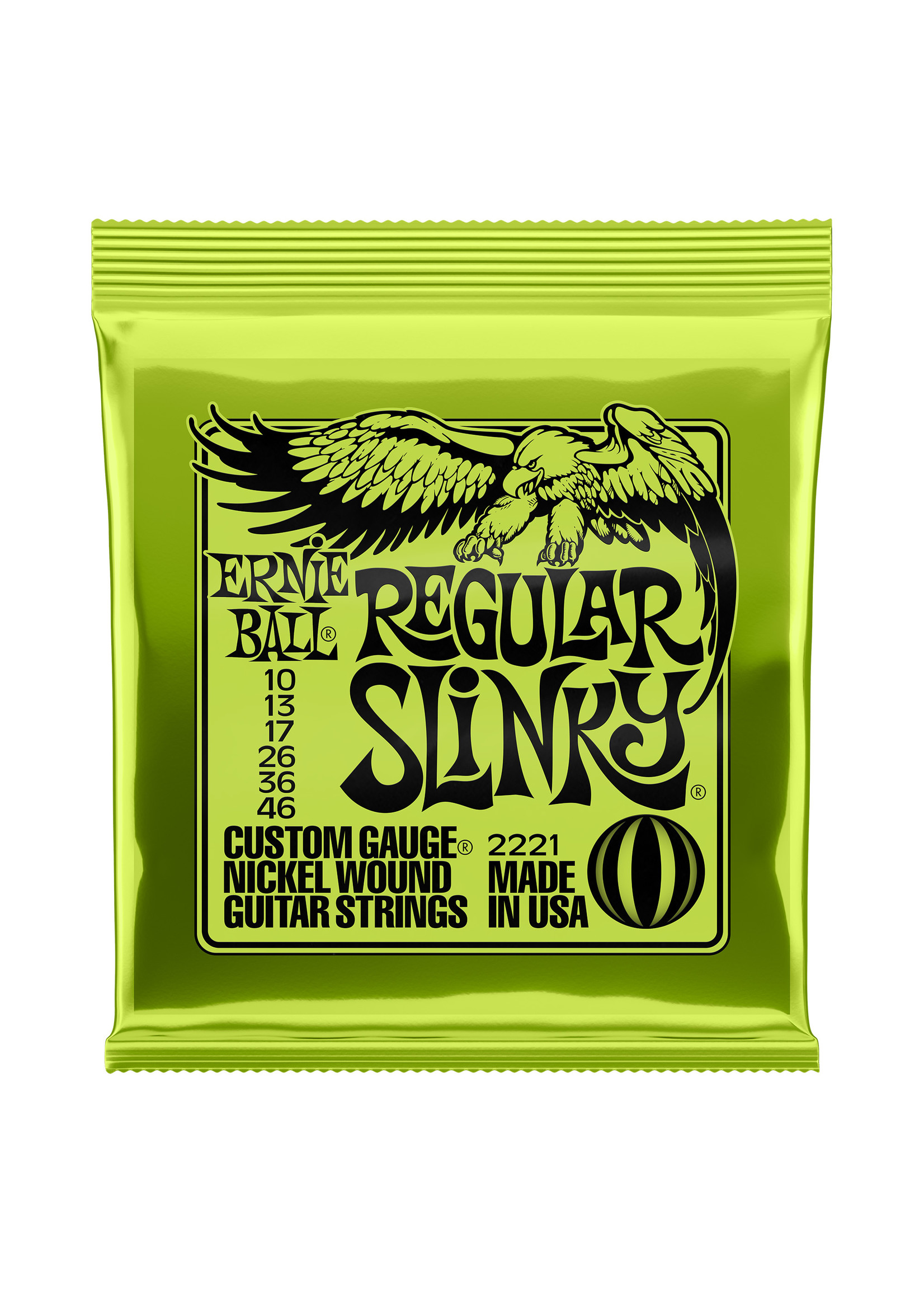 Ernie Ball Ernie Ball P02221 Nickel Wound Electric Guitar Strings Regular Slinky 10-46