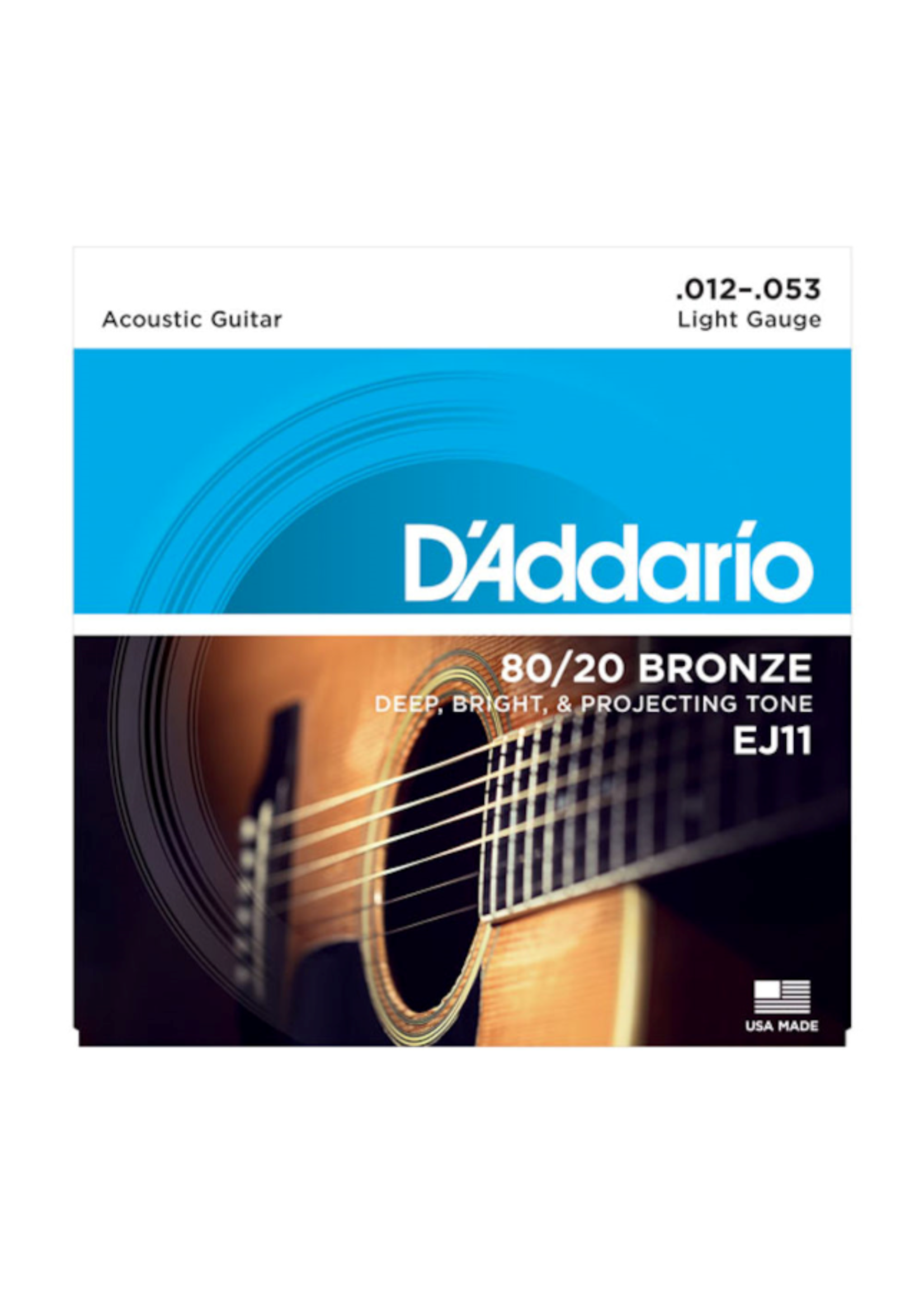 D'Addario D'Addario EJ11 80/20 Bronze Acoustic Guitar Strings Light 12-53